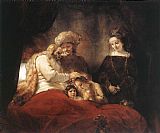 Rembrandt Jacob Blessing the Children of Joseph painting